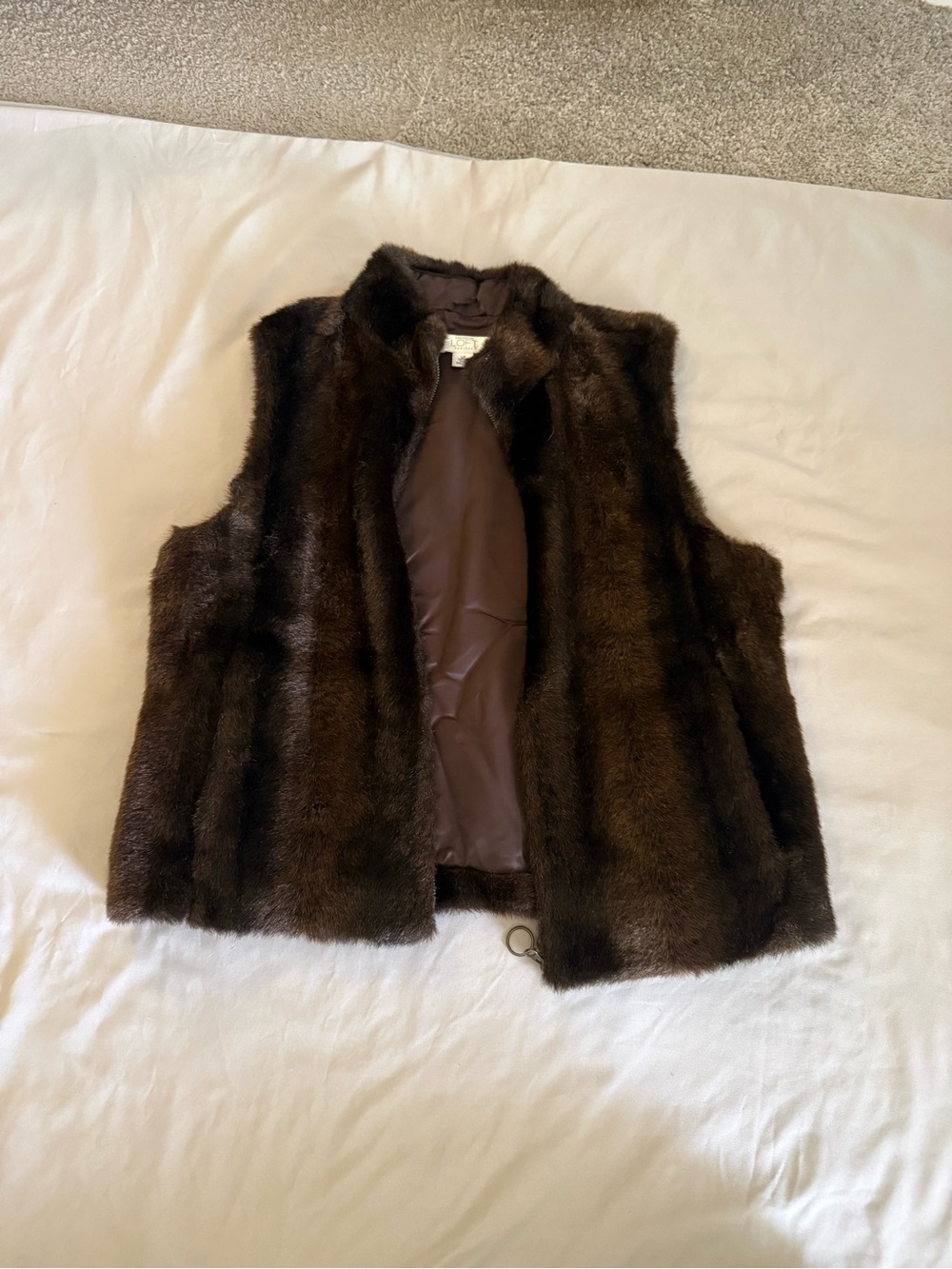 Brown Faux Fur Vest